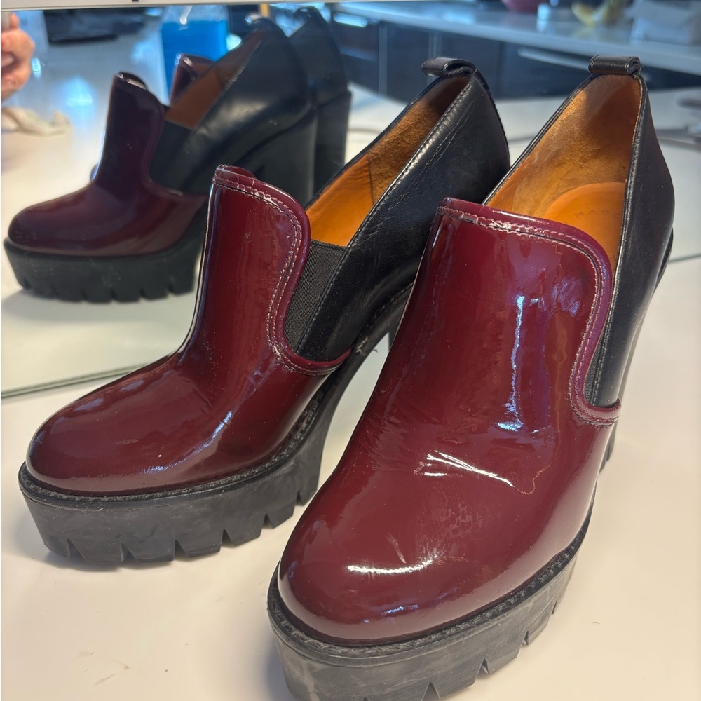 Marc Jacobs Burgundy and Black Women's Platform Shoes